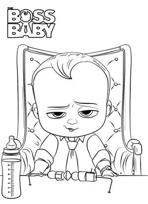 Página para Colorir O Bebê Chefão da DreamWorks