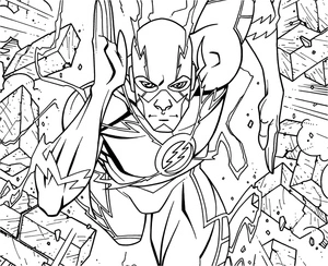 Página para Colorir Barry Allen, também conhecido como The Flash