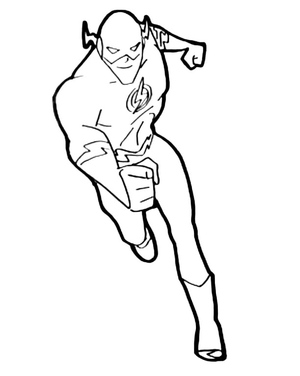 Página para colorir do The Flash para imprimir