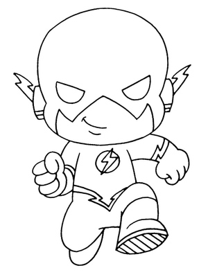 Pôster para imprimir com o adorável personagem Flash