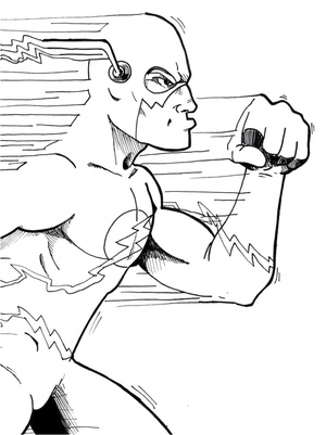 Página para Colorir The Flash - página para colorir para crianças