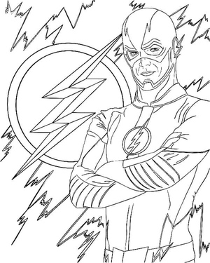 Página para Colorir da Série The Flash
