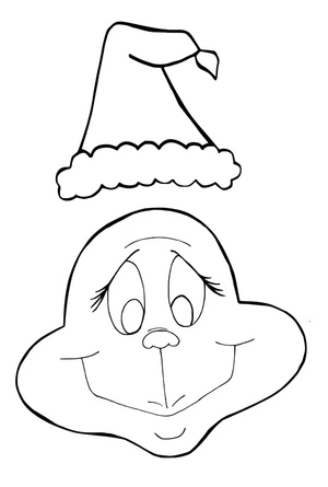 Página para Colorir Rosto do Grinch