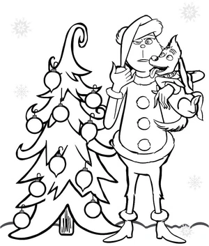 Página para Colorir Grinch Grátis