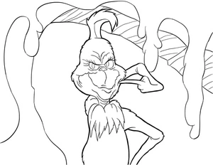 Página para Colorir Página para Colorir Grinch para Imprimir Grátis