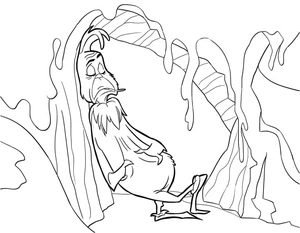 Página para Colorir Grinch Sombrio