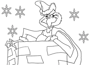 Página para Colorir Grinch 4