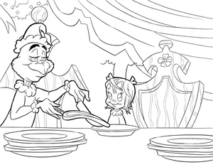 Página para Colorir Grinch e Cindy Lou Quem
