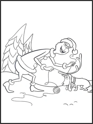 Página para Colorir Página para Colorir do Grinch e Max