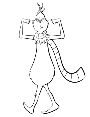 Página para Colorir Página para Colorir do Grinch 1