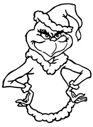 Página para Colorir Página para Colorir do Grinch para Imprimir Grátis