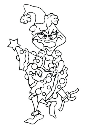 Grinch Segurando uma Árvore de Natal