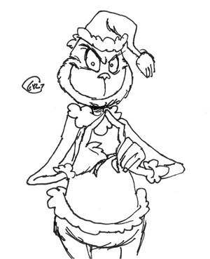 Página para Colorir Página para Imprimir do Grinch