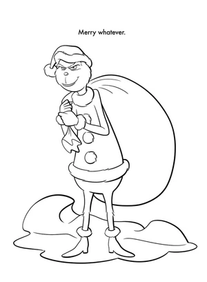 Página para Colorir O Retorno do Grinch