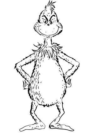 Página para Colorir Grinch Três