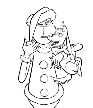 Página para Colorir Max e o Grinch