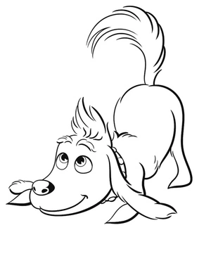Página para Colorir Max de "Como o Grinch Roubou o Natal"