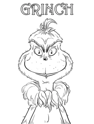 Página para Colorir Grinch Travesso