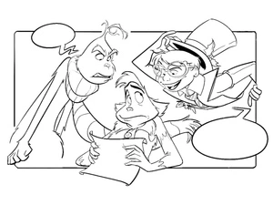 Página para Colorir Página para Colorir do Grinch para Imprimir