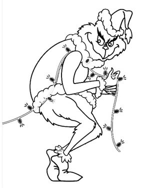 Página para Colorir O Grinch Roubou o Natal