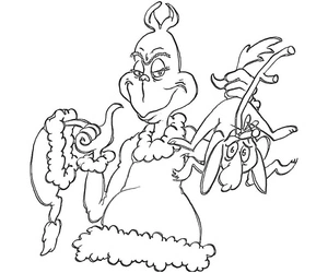 Página para Colorir O Grinch que Roubou o Natal