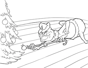 Página para Colorir Folha de Colorir do Grinch