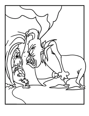Página para Colorir Grinch Chateado
