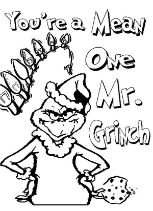 Página para Colorir Você é um Rabugento, Sr. Grinch