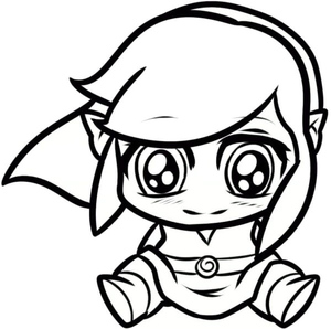 Chibi Link com Olhos Grandes e Gentis