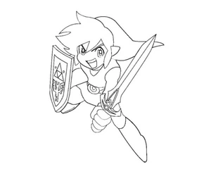 Página para Colorir A Espada do Mestre, uma arma lendária empunhada por Link em suas emocionantes aventuras