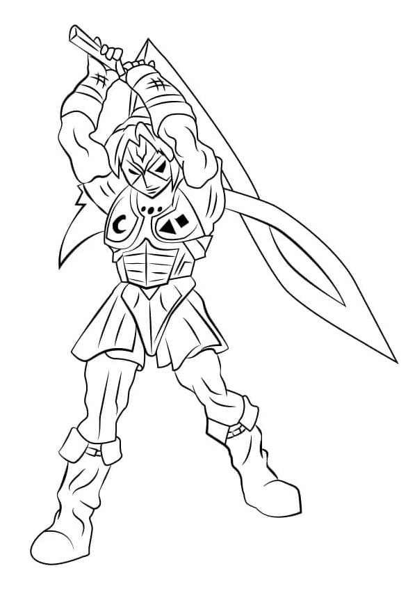 Página para Colorir Este Menino Está Sempre Vestido com um Manto Verde e um Chapéu Longo Combinando.