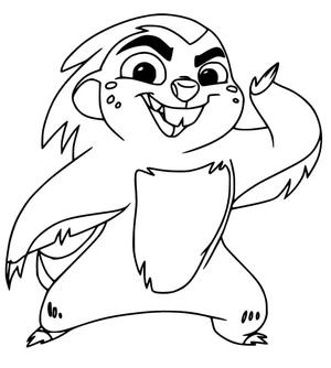 Página para Colorir Texugo Bunga