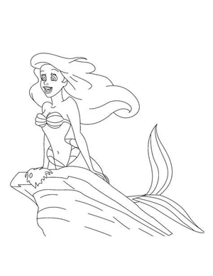 Página para Colorir Ariel Alegre