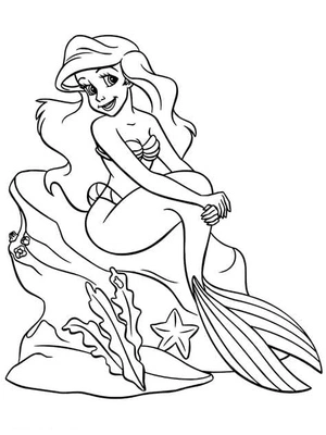 Página para Colorir A Pequena Sereia Libertada