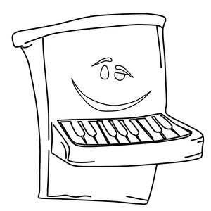 Página para Colorir O Piano Musical Notekins