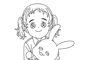 Página para Colorir Conny de The Promised Neverland