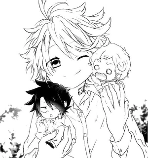 Página para Colorir The Promised Neverland Anime