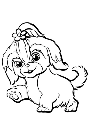 Cachorro sorridente, fácil A Vida Secreta dos Pets coloring page, free printable