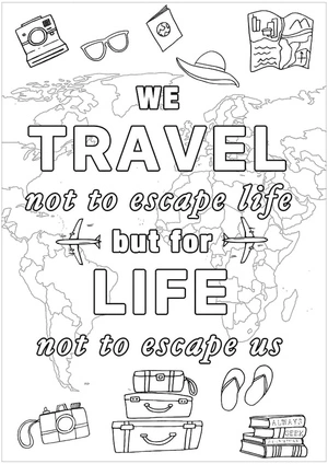 Página para Colorir Imagem com Frase Positiva