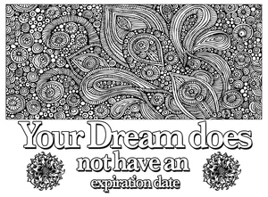 Página para Colorir Frase Inspiradora sobre Positividade