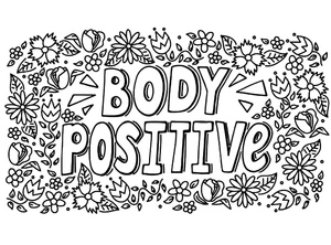 Página para Colorir Imagem Corporal Positiva