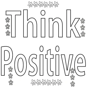 Página para Colorir Imagem de Pensamento Positivo