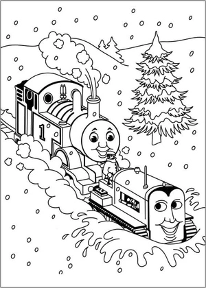 Página para Colorir Diversão para Colorir Thomas e Seus Amigos