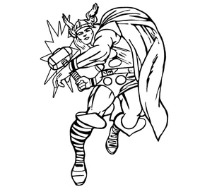 Página para Colorir Thor, o Rápido