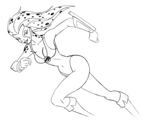 Página para Colorir Cheetara dos Thundercats