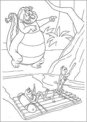 Página para Colorir As Aventuras do Príncipe Sapo e Tiana