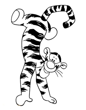 Página para Colorir Ilustração de Tigre Encantador