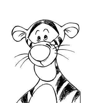 Página para Colorir Rosto de Tigre