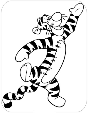 Página para Colorir do Tigrão em Formato JPG