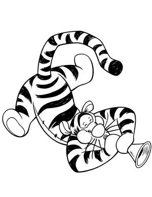 Página para Colorir Imagem Contorno do Tigrão para Página de Colorir